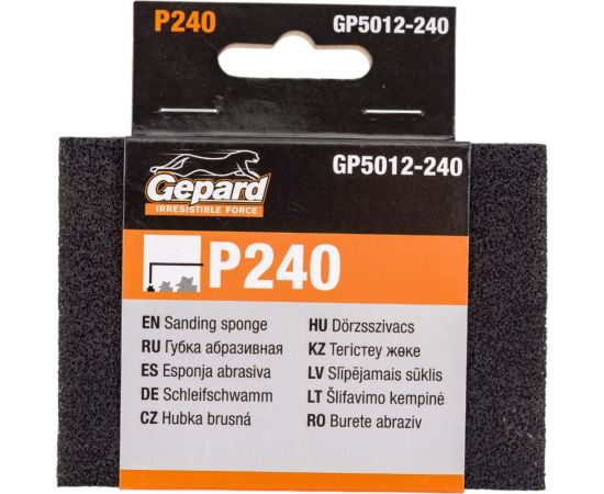 Губка абразивная 4-х сторонняя Р240 Gepard GP5012-240 