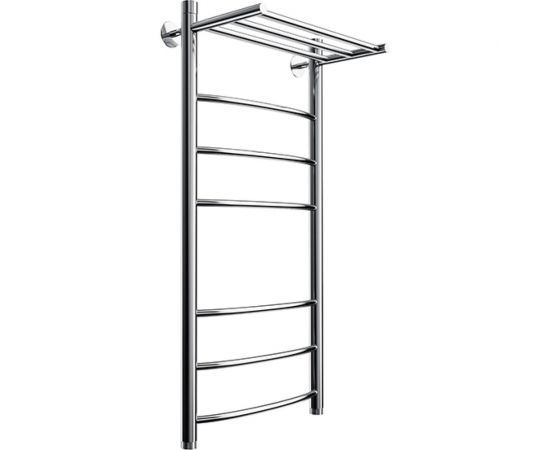 Полотенцесушитель Zox ЛЦ ДУГА-2 80х40, 1 дюйм, полка, 7 перекладин, нижнее подключение В5 535047 