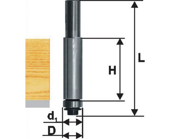 Фреза кромочная прямая (12.7х38 мм; хвостовик 12 мм) по ДСП Энкор 28054 