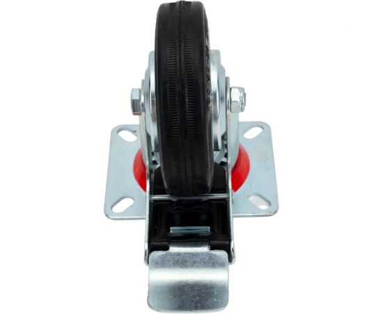 Колесо промышленное поворотное с роликовым подшипником и площадкой с тормозом D100 мм Tech Tech-Krep 148524 – изображение 3