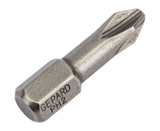 Бита магнитная для шуруповерта PH2х25 мм, 2 шт GEPARD GP3900-25 – изображение 4