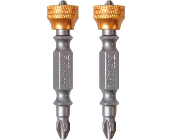 Бита двухсторонняя со съемным магнитным держателем (2 шт; PH2; 50 мм; сталь S2) БОЕКОМПЛЕКТ BPH2-50D-2MH – изображение 2