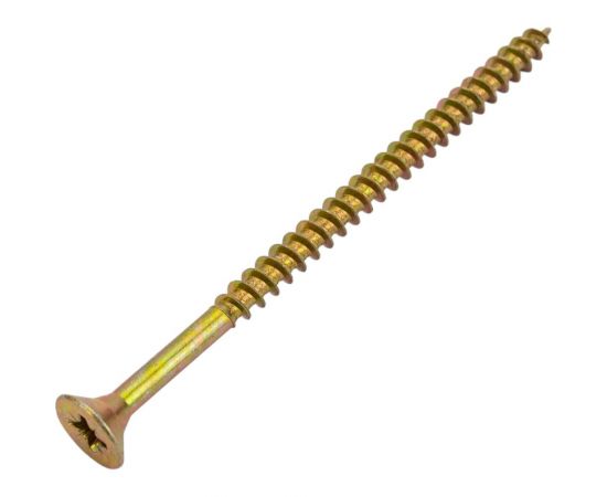Шуруп качественный крепеж желтый цинк, 5,0x80, 300 шт. 2000659 КЧ – изображение 4