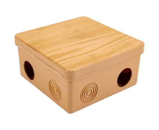 Распаячная коробка IEK км 100x100x50мм о/к ip54 8 вв. сосна UKO31-100-100-050-K34-54 – изображение 7