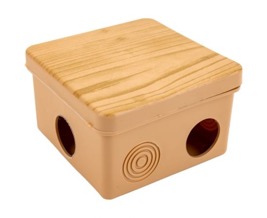 Распаячная коробка IEK км 80x80x50мм о/к ip54 7 вв. сосна UKO31-080-080-050-K34-54 – изображение 3