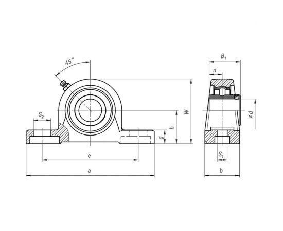 Подшипниковый узел FKD UCP208 UCP208FKD – изображение 2