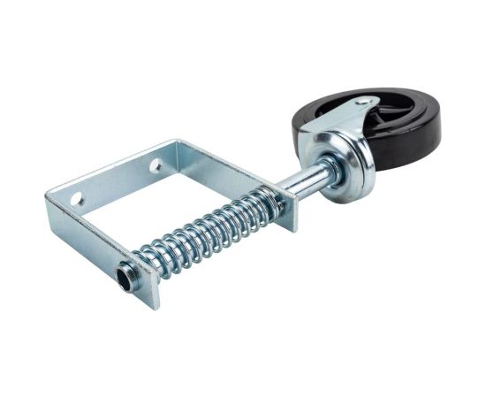 Колесо опорное для гаражных ворот с пружиной поворотное 100 мм обрезиненное MFK-TORG 3640-T16-HR – изображение 2