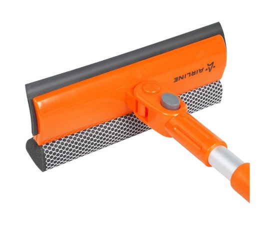 Складная щетка для мытья стекол с телескопической ручкой, поролоном и водосгоном Airline 75-125 см ABGN007 – изображение 4