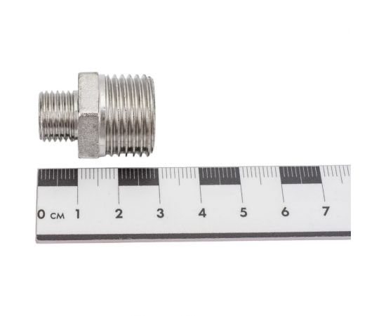 Ниппель PRO AQUA латунный, НР, резьбовой, переходной, ШК 1/2x1/4 06-m15-m6xb – изображение 2