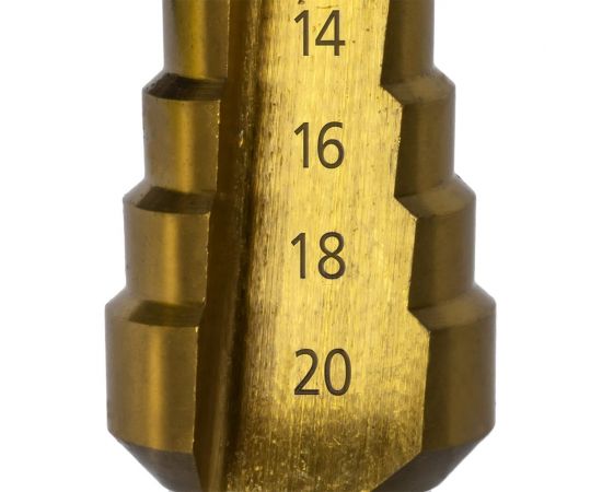 Сверло по металлу ступенчатое 4-20 мм шаг 2 мм TIN ПРОФИ ПРАКТИКА 798-317 – изображение 3