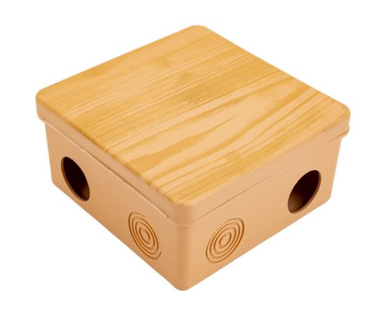 Распаячная коробка IEK км 100x100x50мм о/к ip54 8 вв. сосна UKO31-100-100-050-K34-54 – изображение 4