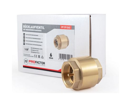 Обратный клапан PROFACTOR с латунным штоком, в/в 1 1/4"" PF CV 243 – изображение 2