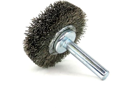 Щетка для дрели дисковая 40x12 мм, с хв-м 6 мм, гофрированная нержавеющая сталь 030 мм 13-181 EuroBrush EB-D40SS1 