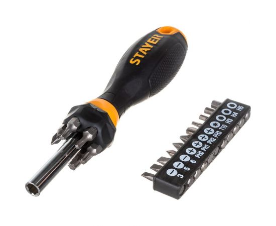 Отвертка-битодержатель с насадками STAYER Hercules-B18 18 шт 2545-H5_z02 