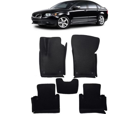 Ковры в салон автомобиля Eva Smart volvo s40 ii вариант макси 3d 2004 - 2012 эва сота серые c бежевой окантовкой 3301-B1A1-S 