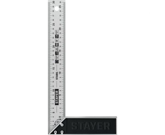 Столярный угольник STAYER Stabil 300 мм с нержавеющим полотном 3431-30_z02 