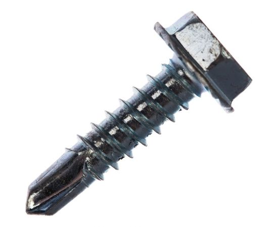 Самонарезающий винт со сверловым концом Grabber HEX 4,8х19 мм Белый цинк 300 шт. 10075H3-300DIY 