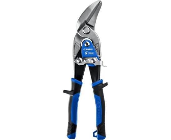 Левые ножницы по металлу ЗУБР Профессионал усиленные, с выносом, 250 мм 23130-OL 