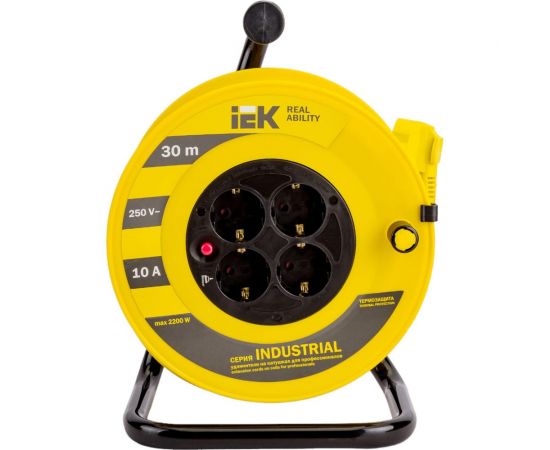 Удлинитель на катушке с термозащитой 4х30м УК30 3х1.0 IEK Industrial WKP14-10-04-30 277736 