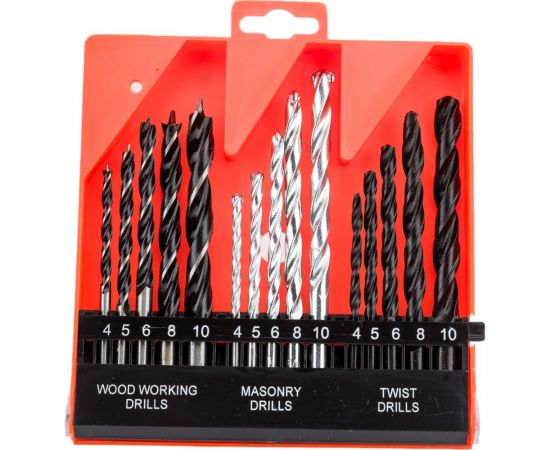 Набор сверл по бетону, металлу, дереву (15 шт; 4-10 мм) SPARTA 725085 – изображение 2