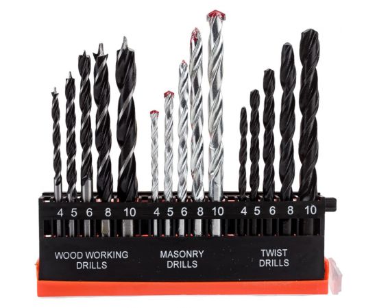 Набор сверл по бетону, металлу, дереву (15 шт; 4-10 мм) SPARTA 725085 – изображение 6