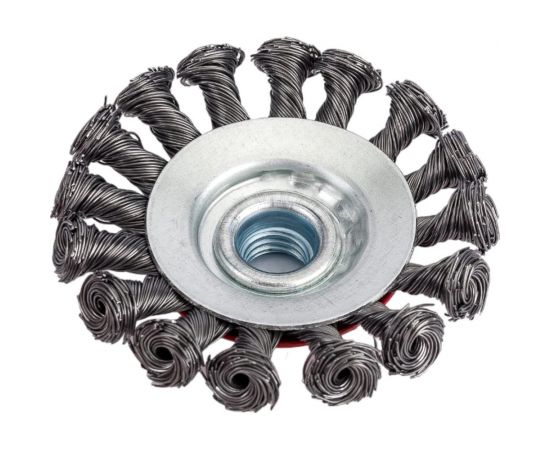 Щетка металлическая для УШМ (85 мм; М14; крученая (тарелка)) ЕРМАК 656-073 – изображение 5