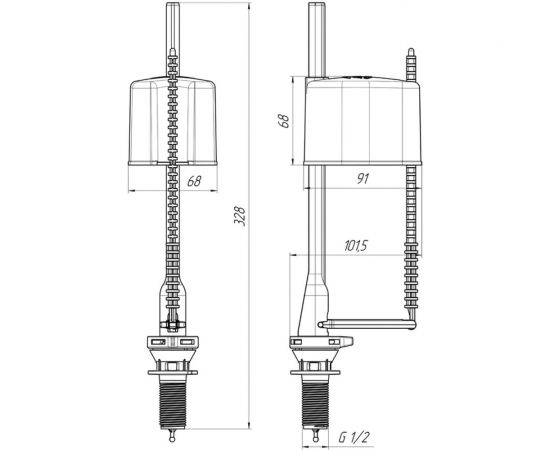 Арматура для бачка АНИ Пласт наливная, нижняя подводка, эконом WC5550 023-2643 – изображение 5