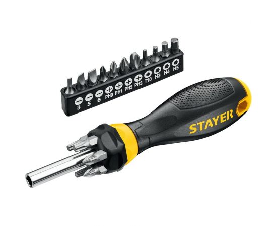Отвертка-битодержатель с насадками STAYER Hercules-B18 18 шт 2545-H5_z02 – изображение 10