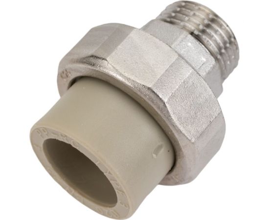 Муфта комбинированная RTP разъемная, американка, наружная резьба, D20х1/2 мм, серая 15519 – изображение 4