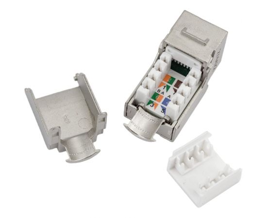 Вставка Hyperline KJ9-8P8C-C5e-90-SH-F-WH Keystone Jack RJ-45 8P8C, категория 5e, экранированная 432598 – изображение 6