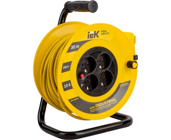 Удлинитель на катушке с термозащитой 4х30м УК30 3х1.0 IEK Industrial WKP14-10-04-30 277736 – изображение 5