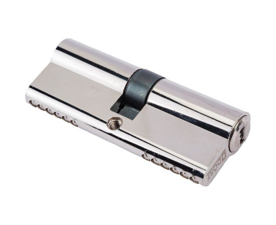 Цилиндр замка DORF ключ/ключ, компьютерный, 5 ключей, никель, 40х40 мм 00-00005742 – изображение 3