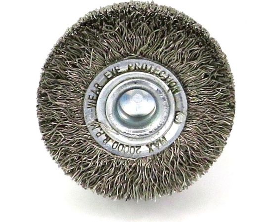 Щетка для дрели дисковая 40x12 мм, с хв-м 6 мм, гофрированная нержавеющая сталь 030 мм 13-181 EuroBrush EB-D40SS1 – изображение 4