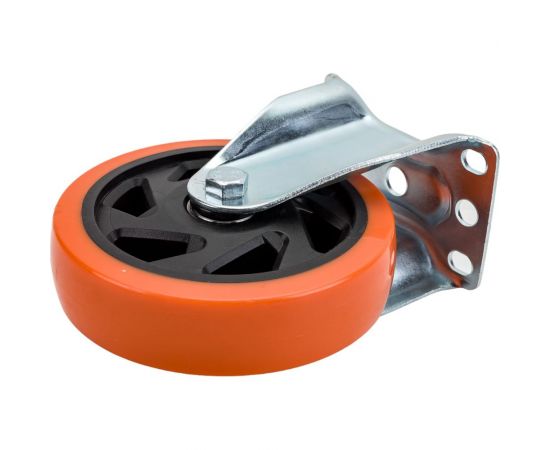 Колесо большегрузное полиуретановое неповоротное PVC Medium 125 мм MFK-TORG 4021125 PVC – изображение 3