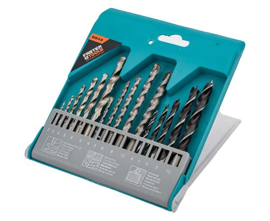 Набор сверл 16 шт FASTER TOOLS 6643 – изображение 4