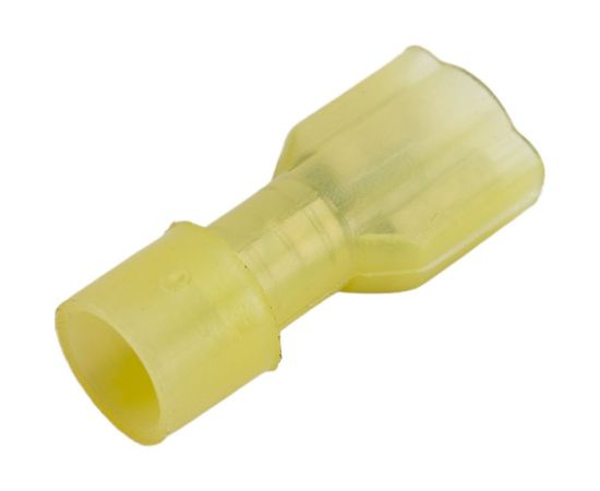 Плоская клемма REXANT, полностью изолированная, гнездо 6.6мм, в нейлоне 4-6кв.мм, желтый100 шт 08-0652 – изображение 4