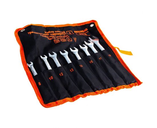 Набор комбинированных трещоточных шарнирных ключей 8шт сумка АвтоDело 30228 13495 – изображение 3