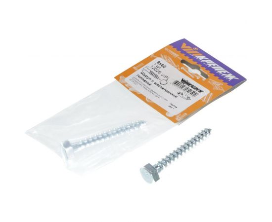 Шуруп с шестигранной головкой VIPкрепеж 8х60, 1 шт. 12026 VIPL – изображение 3