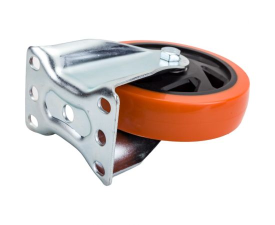 Колесо большегрузное полиуретановое неповоротное PVC Medium 125 мм MFK-TORG 4021125 PVC – изображение 2