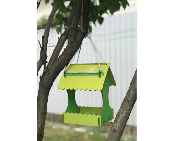 Деревянная модель для сборки PREZENT Кормушка садовая 3, 17.5x16x21 см КРМ-003 – изображение 4