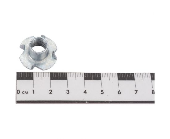 Крыльчатая мебельная забивная гайка DINFIX DIN 1624, оцинкованная, М8, 50 шт. 00-00002845 – изображение 2