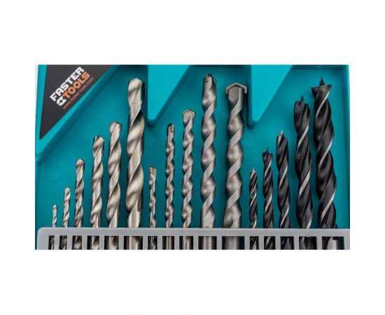 Набор сверл 16 шт FASTER TOOLS 6643 – изображение 2