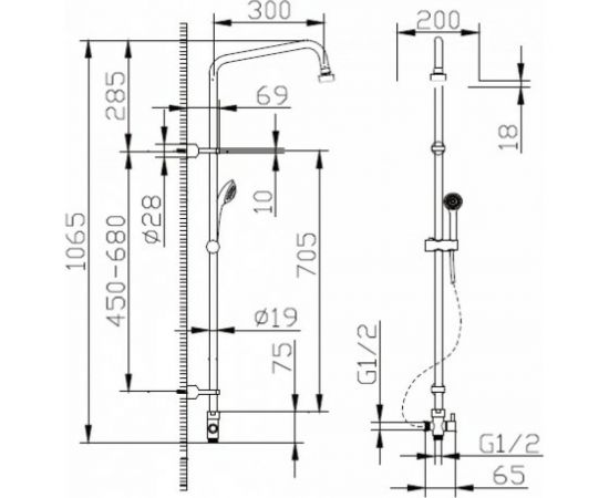 Душевая стойка Bravat Fit D283CP-2A-RUS 00-00021208 – изображение 2