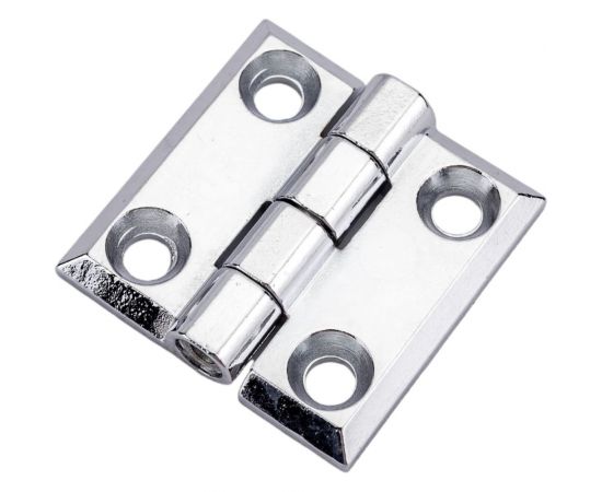 Накладная петля ТРИЗАМ ПН4040.1.2.4 (40х40 мм; металл; хром; 4 отверстия М5; 180 градусов) TRZ0090 