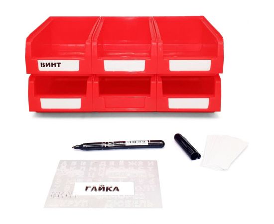 Лоток ООО ММПО 165x100x75 мм, красный, комплект – 6 шт. 4673738646091 