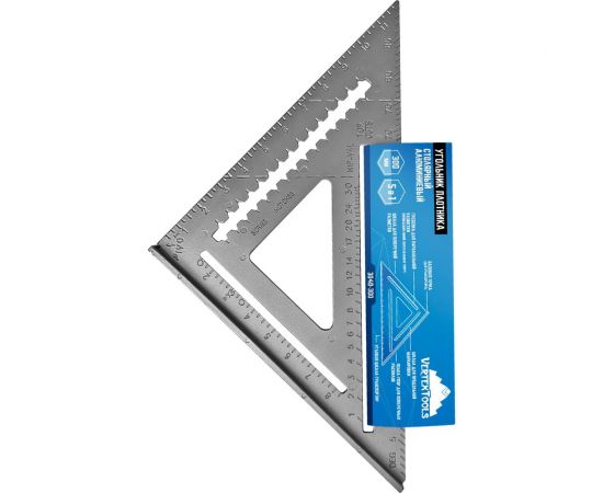 Столярный угольник плотника vertextools алюминий, 300мм 3040-300 