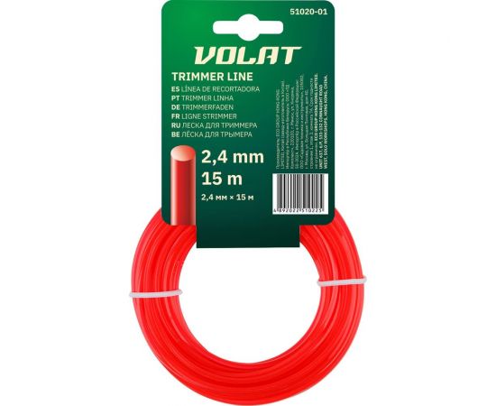 Леска 2.4 мм, 15 м, круглое сечение ВОЛАТ 51020-01 