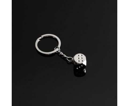 Брелок для ключей Cartage Кость на удачу, серебро 5364734 