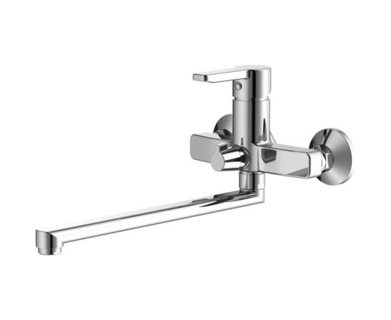 Смеситель для ванны IDDIS Sena SENSBL2i10WA с длинным изливом с керамическим дивертором 