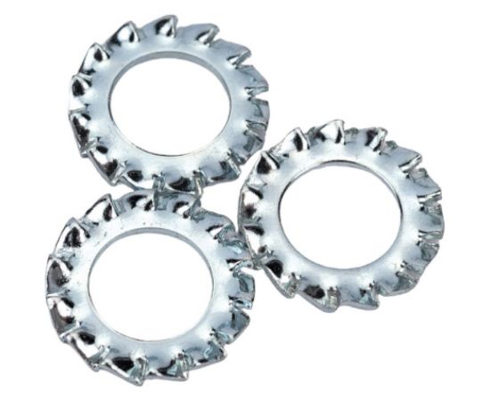 Стопорная шайба ЦКИ DIN 6798, тип A, М8х15 зубчатая, Ц 500 шт 61255 – изображение 3